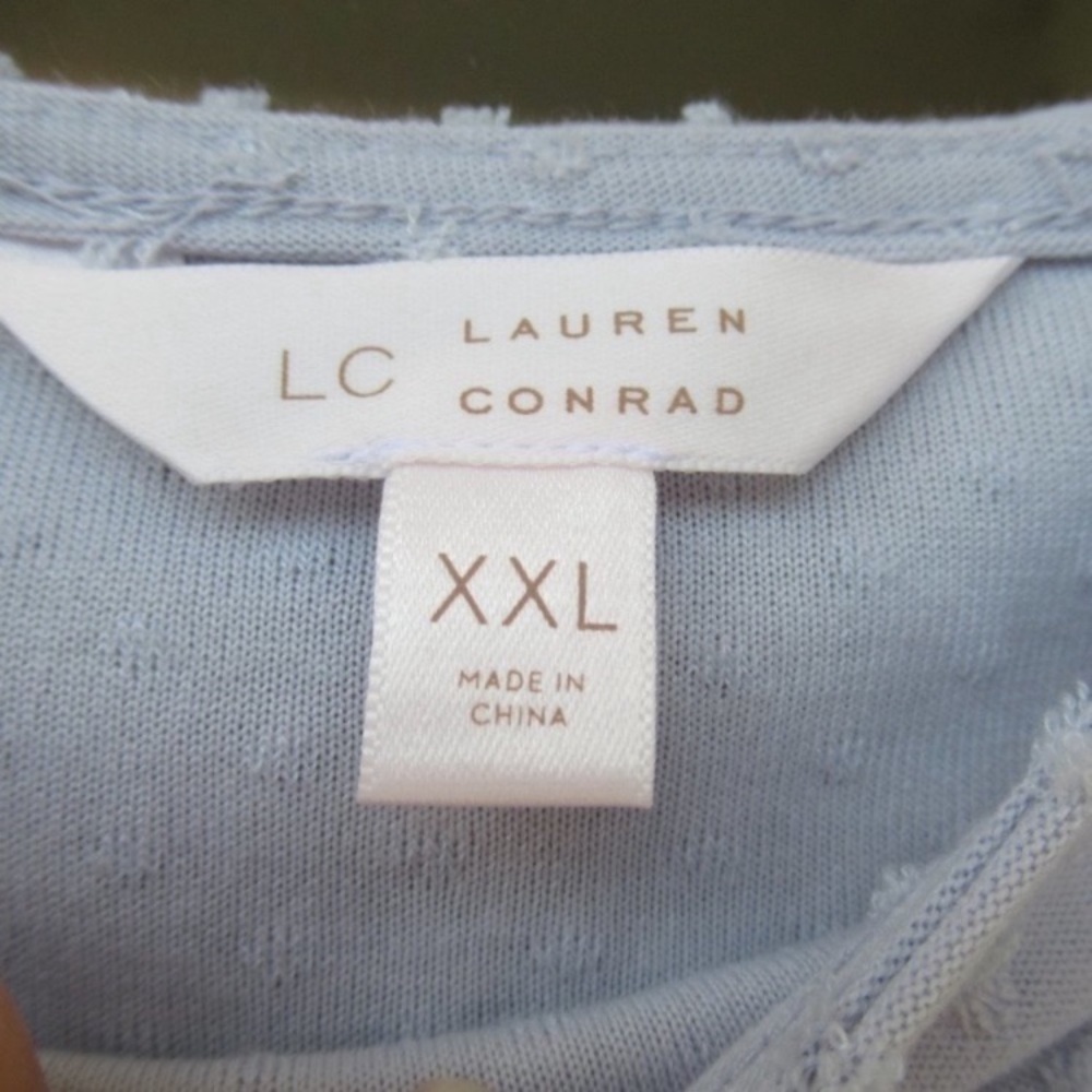 LC Lauren Conrad blouse with polka dot texture XXL - Picture 12 of 15
